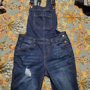 Wax jeans overall pants